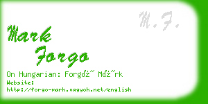 mark forgo business card